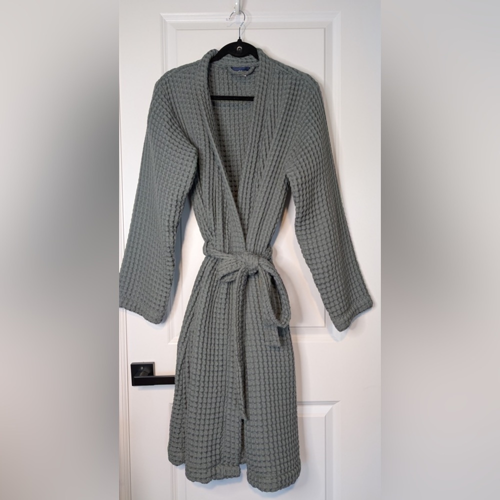 Brooklinen Dream Weave Waffle Robe Botanical Green Size Medium